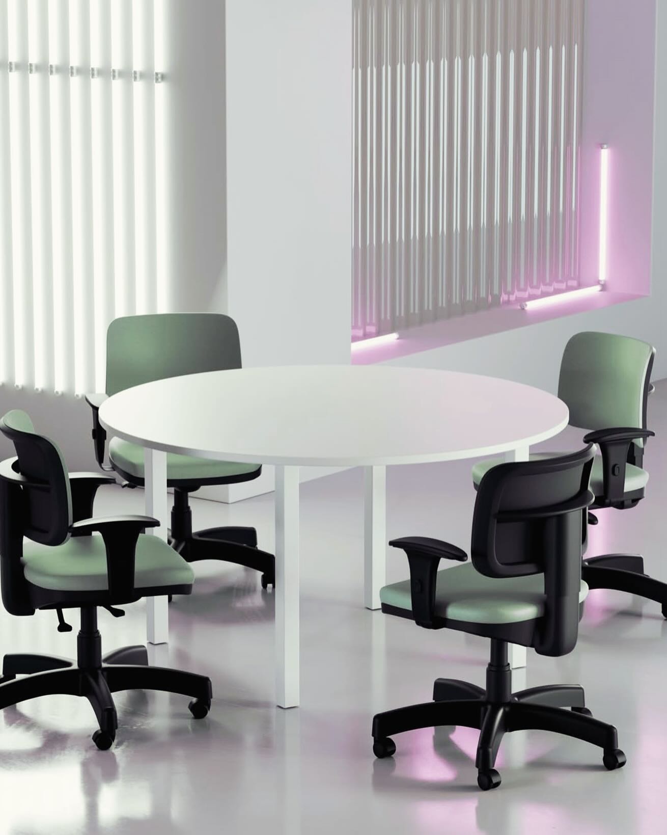 Reuniões mais produtivas começam com o ambiente certo.A combinação entre mesa redonda e cadeiras ergonômicas cria uma atmosfera colaborativa, moderna e confortável — perfeita para salas de reunião, treinamentos ou áreas compartilhadas.Design contemporâneo, conforto técnico e visual clean que se adapta a qualquer projeto corporativo. Ideal para quem busca estética + funcionalidade sem abrir mão da ergonomia.Solicite agora o catálogo completo ou agende sua visita à Cadeflex e transforme o seu espaço com soluções que impressionam.